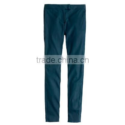 Women Fashion Green 3/4 length Slim Fit Leather Pants