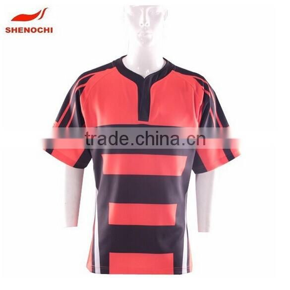 Wholesale polyester heat transfer custom design Rugby Shirt Ruugy Compressional Custom Sublimated Pro Rugby Jerseys