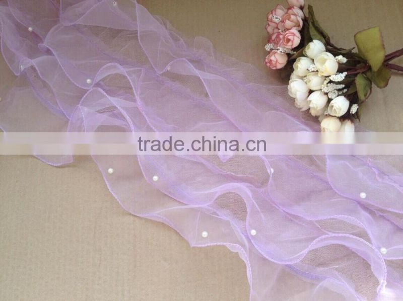 custom high quality fashion lace trim for decoration