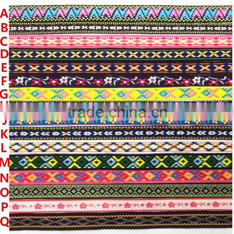 High quality custom made ribbon DIY garment accessories national wind embroidery lace trim in wholesale