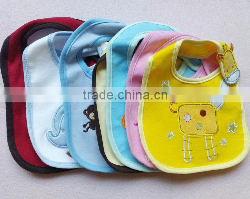 embroidery design and colorfull baby bibs