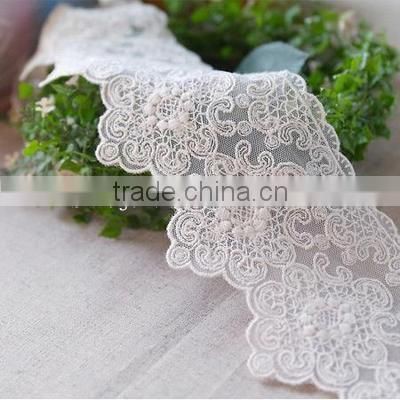 High quality custom made ribbon DIY garment accessories national wind embroidery lace trim in wholesale