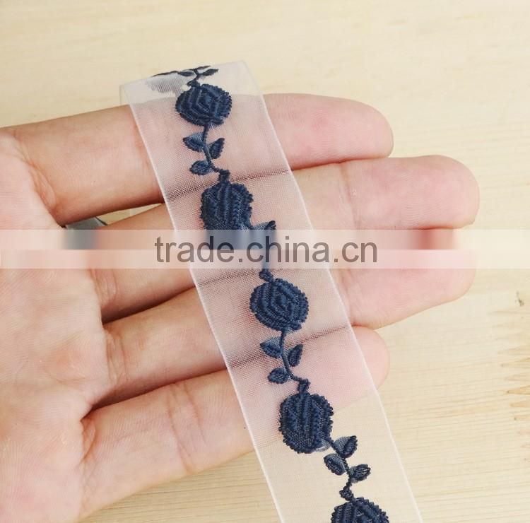 high quality fashion embroidery lace fabric wholesale lace trim