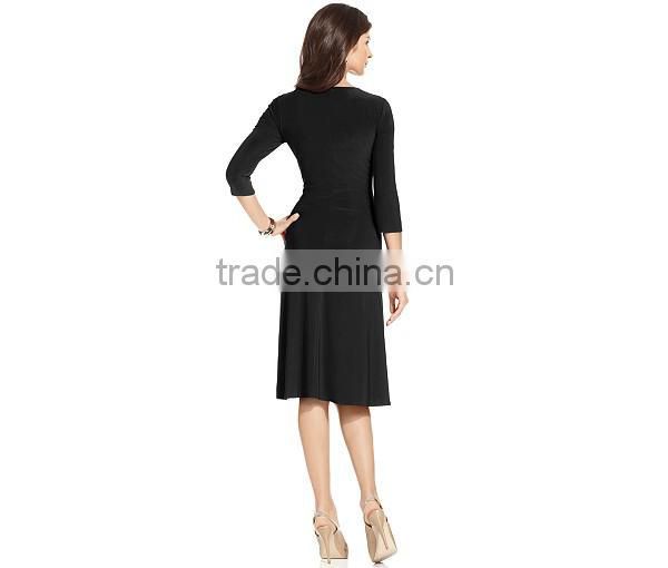 2015 the newest women's crossover midi dress with black and plus size free sample