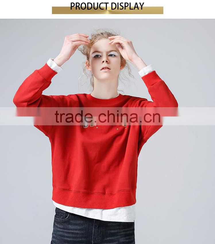 High Quality Pullover Hoodies Wholesale Women Red Plain Hoodies