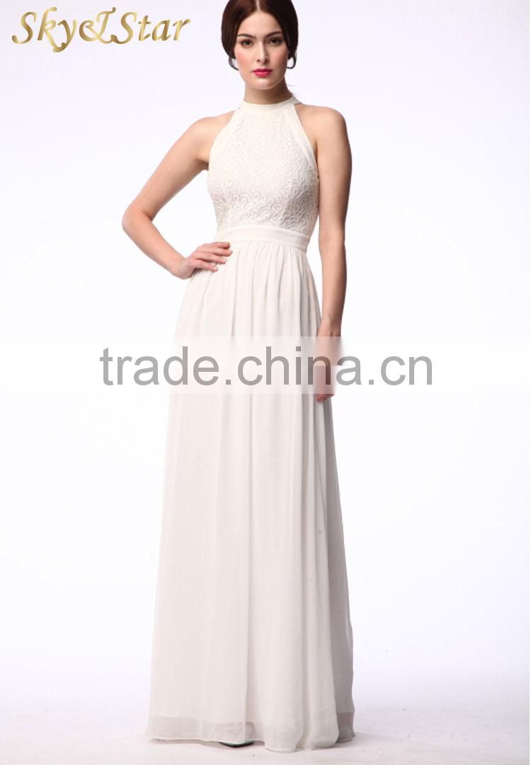 High quality fashion ladies maxi new dress black long prom dress with lace