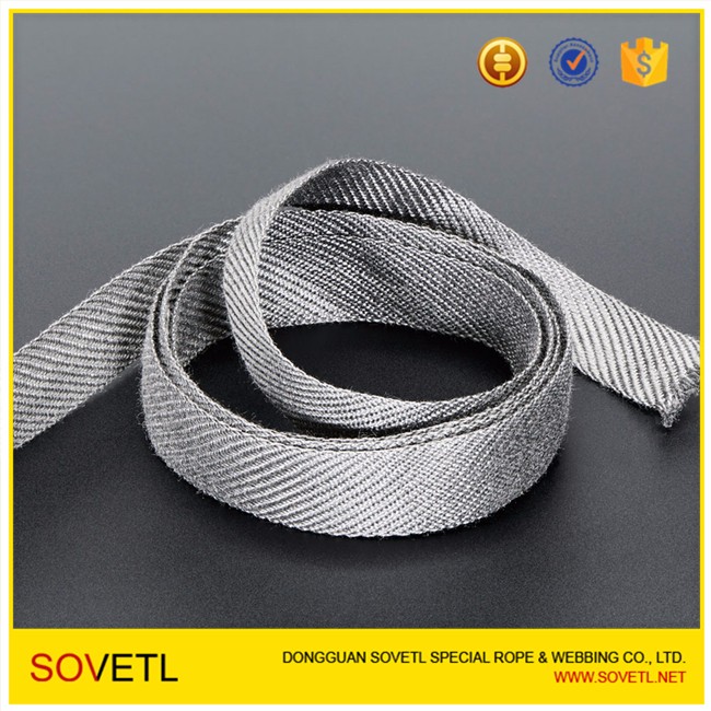 Super temperature resistant stainless steel conductive webbing