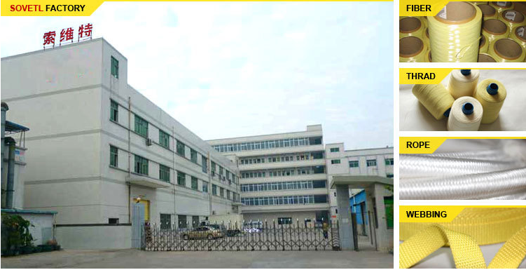 Cheap Anti-UV Aramid Webbing With Black HT-Polyester Cover