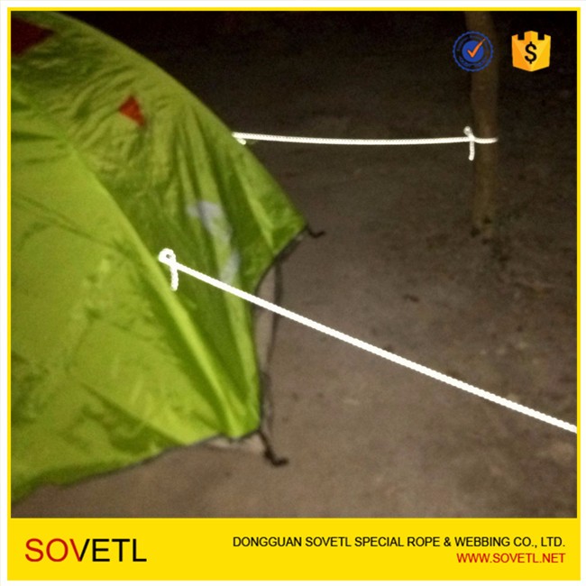 2MM Reflective UHMWPE String Windproof Tent Rope Guy Line For Camping Tent Kits Camping Rope Reflective Guy Ropes for Tents