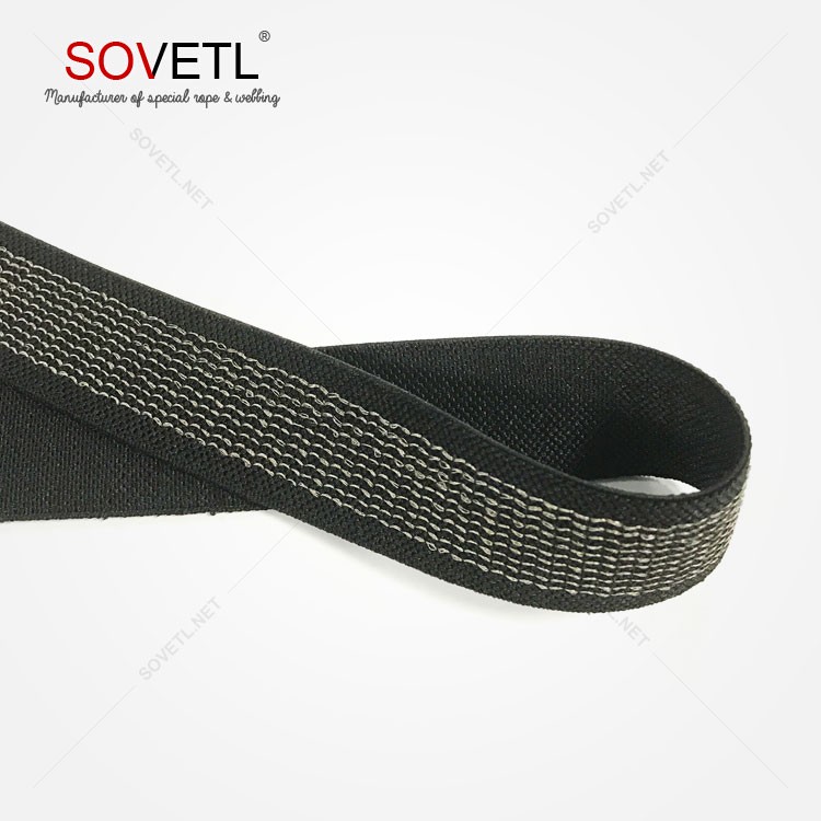30mm Wide Black Anti-static Silver Fiber Strap For Glove