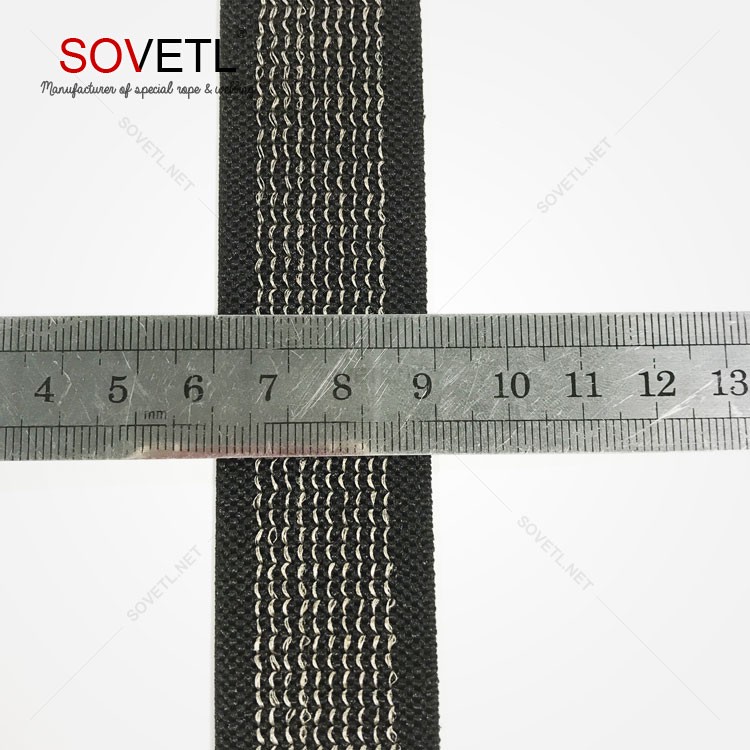 30mm Wide Black Anti-static Silver Fiber Strap For Glove