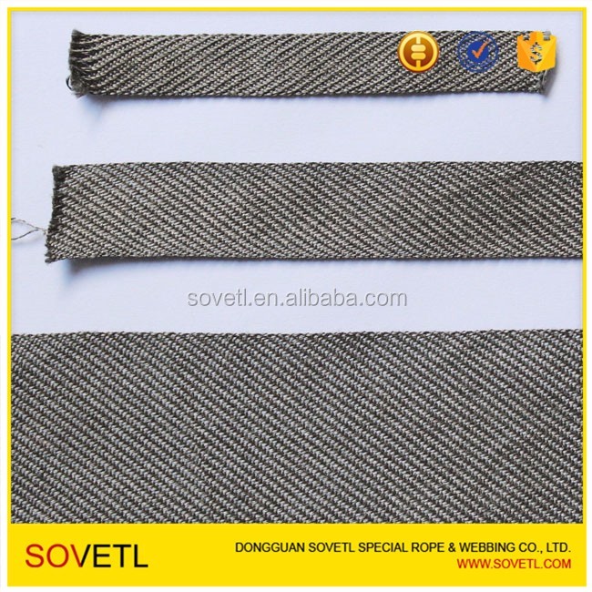 Super temperature resistant stainless steel conductive webbing