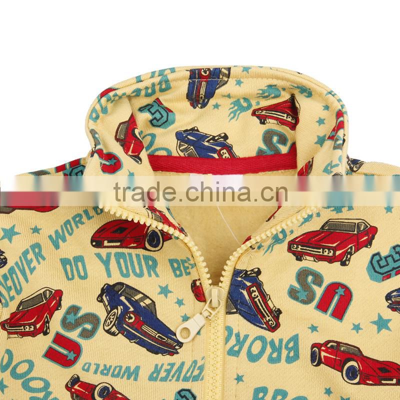 (A3482)Blue2-6Y Nova hot selling children winter wear cartoon baby boy coat boys jackets with zipper cartoon cars printed 2015