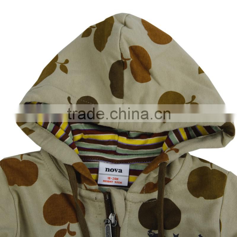 (A3356)2016 Apricot 2-6Y Nova factory high quality hoodies baby boy hoody kids children winter wear clothes hoodie coat