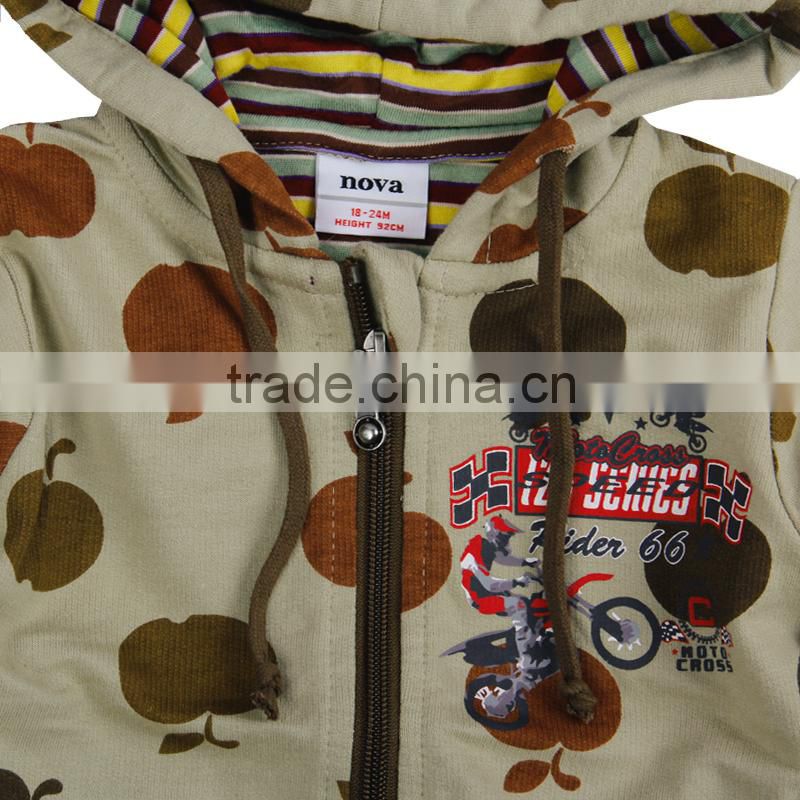 (A3356)2016 Apricot 2-6Y Nova factory high quality hoodies baby boy hoody kids children winter wear clothes hoodie coat
