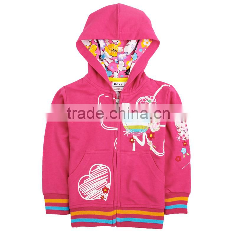 (F3365) fuchsia 2-6Y children's clothing china wholesale cheap nova kids girl baby wear winter coats