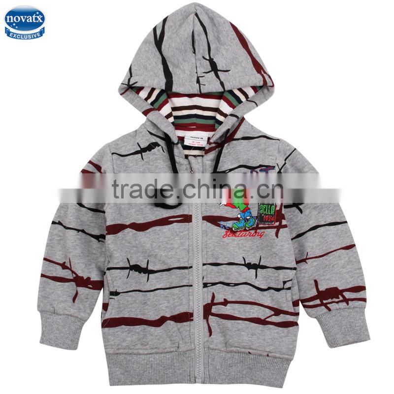 (A3368)Gary 2-6Y Nova baby boy winter coat kids hoodie with zipper high quality boy casual coat 2015