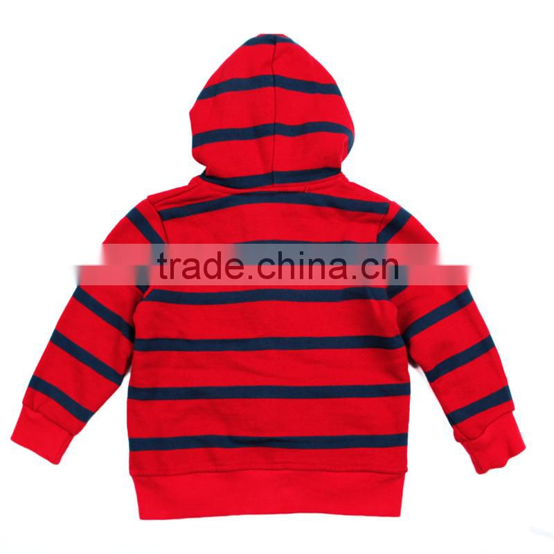 (A3205)Red 2-6Y Nova kids clothes stripe kids zipper hoodie jacket children boys hoodie wholesale kids apparel