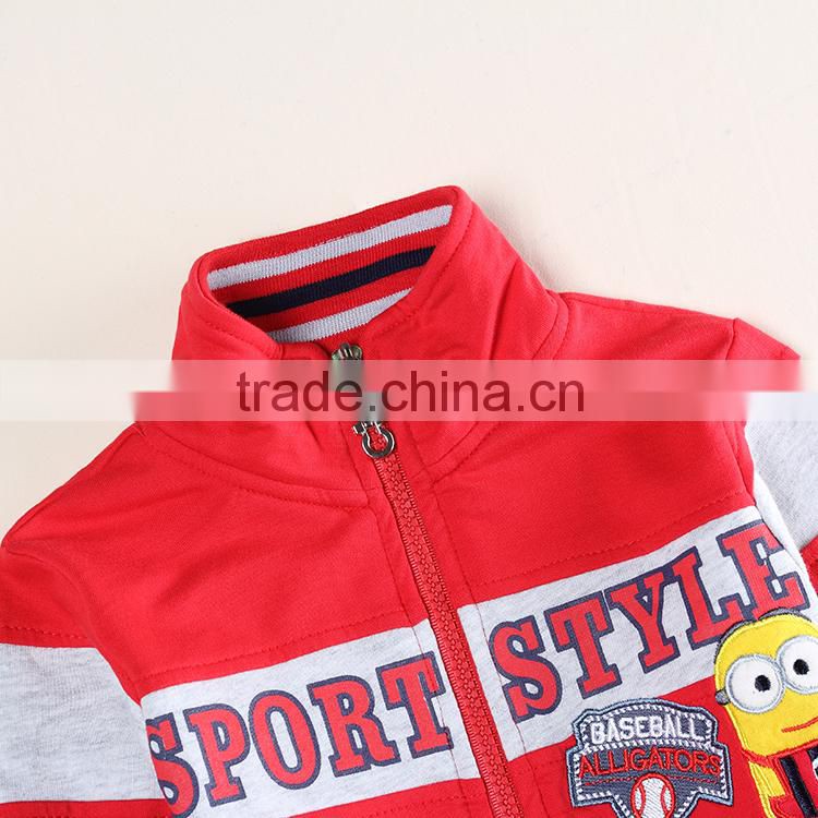 (A5413Y) 2016 wholesale red new winter clothing baby boys casual cotton coat jacket with embroidery