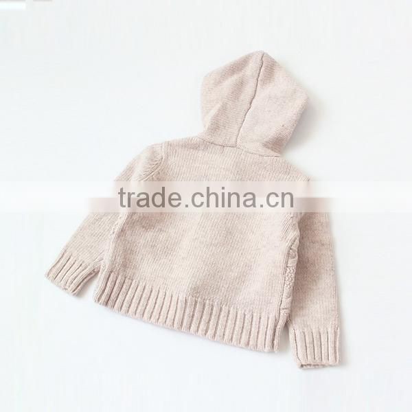 Unisex baby hooded cardigan knitting pattern thick sweater