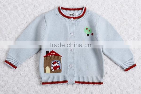 Dongguan manufactured kids thick wool knit sweater coat pattern