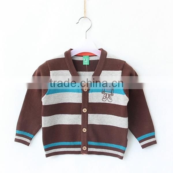 Baby woolen striped sweater cardigan