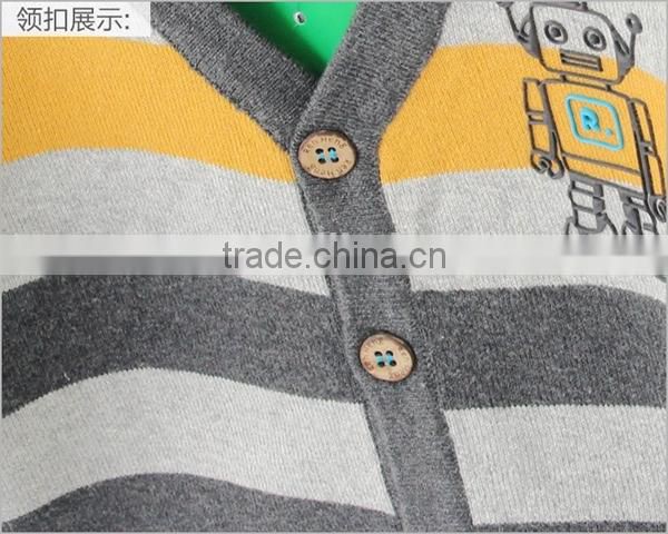 Baby woolen striped sweater cardigan
