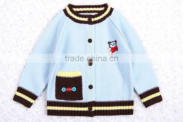 Trim contrast latest new style raglan cardigan sweater