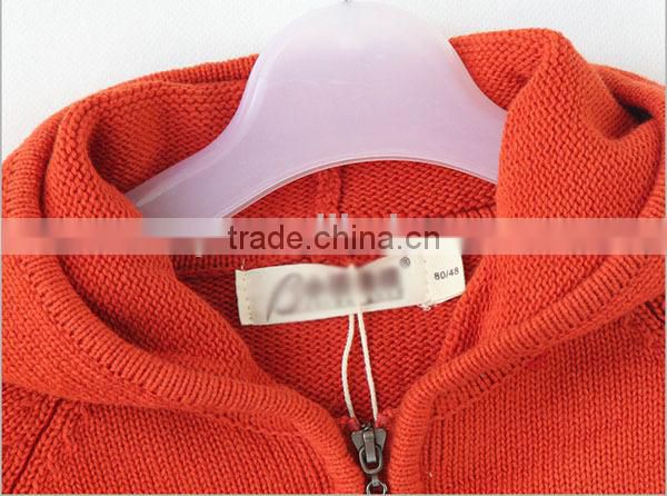 Kids wool sweater hooded xmas knitting cardigan