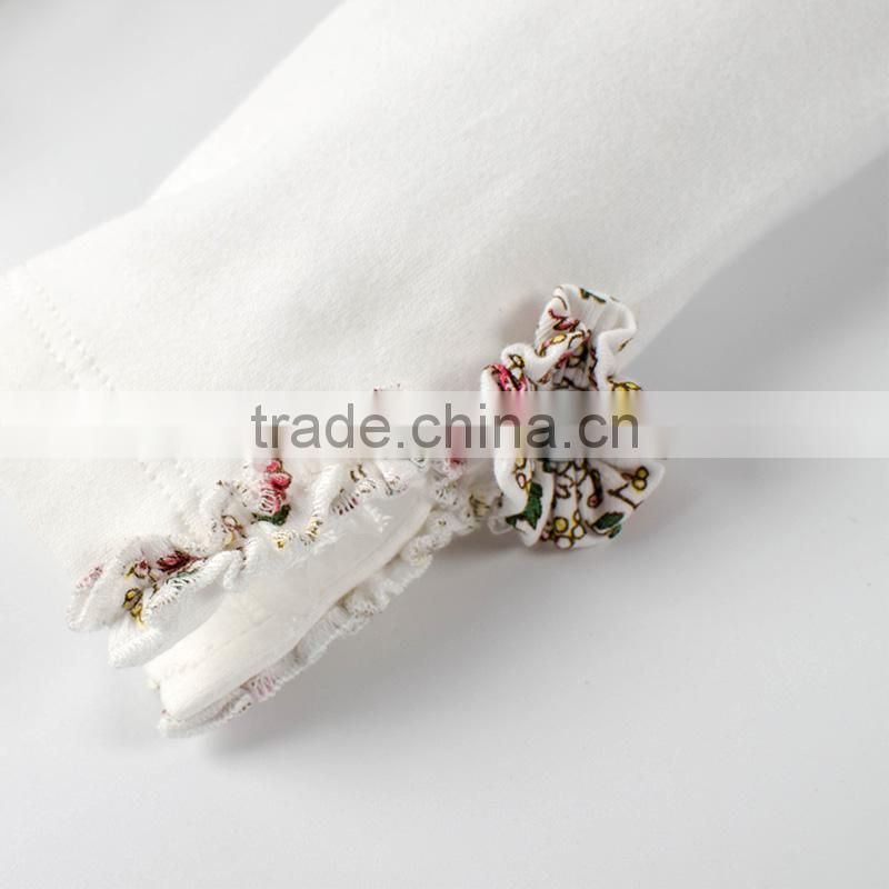 100%Cotton Baby Long Pants White Knitted Pants For Baby Girl