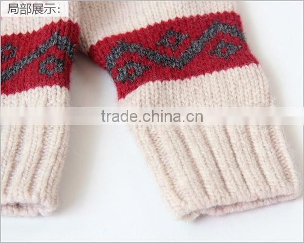 Korean style reindeer patterns baby wool sweater cardigan