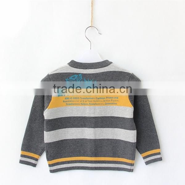 Baby woolen striped sweater cardigan