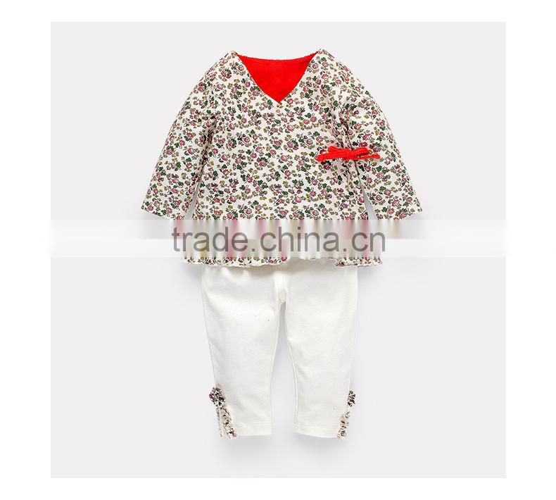 100%Cotton Baby Long Pants White Knitted Pants For Baby Girl