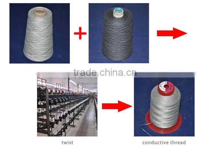 420D conductive thread in grey