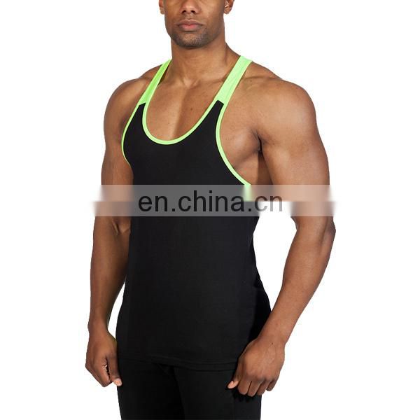 cotton spandex mens tank tops gym sports vests custom mens sports singlets