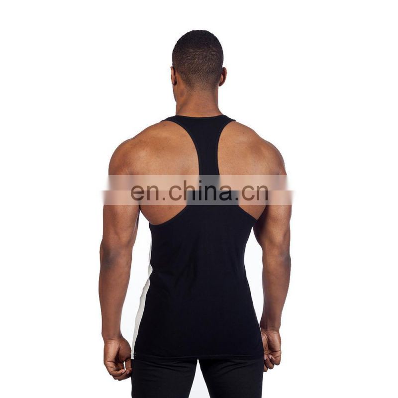 black white binding mens sports gym singlets with extra sizes cheap wholesale 2015