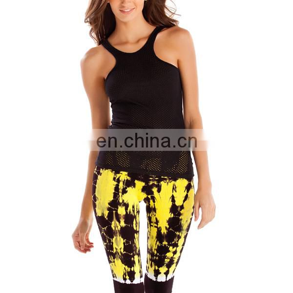 95%polyester 5%spandex mesh womens sports singlets black jogger tank tops dri fit running tank tops