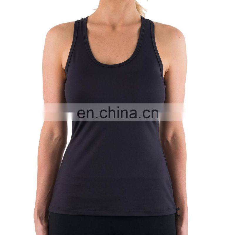 racer back womens black nylon spandex moisture wicking running tank tops sports womens tank tops custom