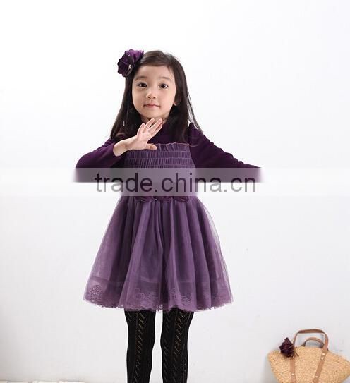 2014new design girl tulle dress modern children dress