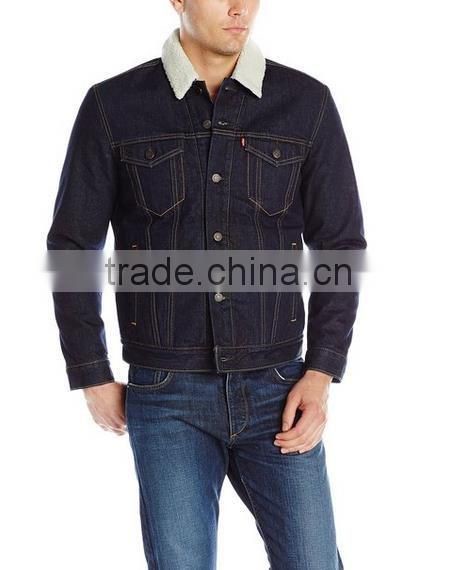 New fashion latest design jacket for men winter trucker coat