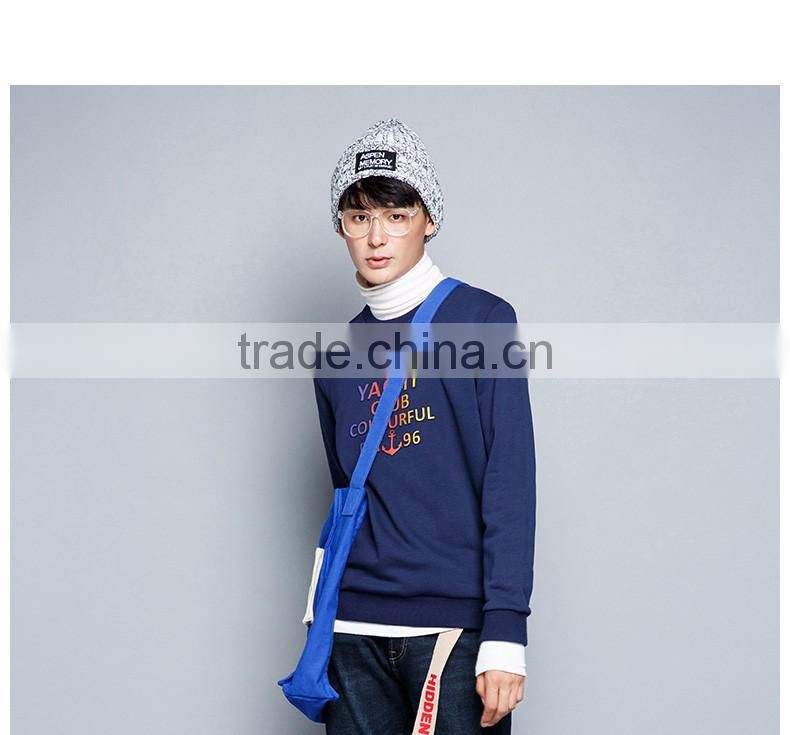 Men's Casual Pure Color Printed Long Sleeve Sweatshirts,Custom Cheap Fashion Crewneck Printed Sweatshirts for Men