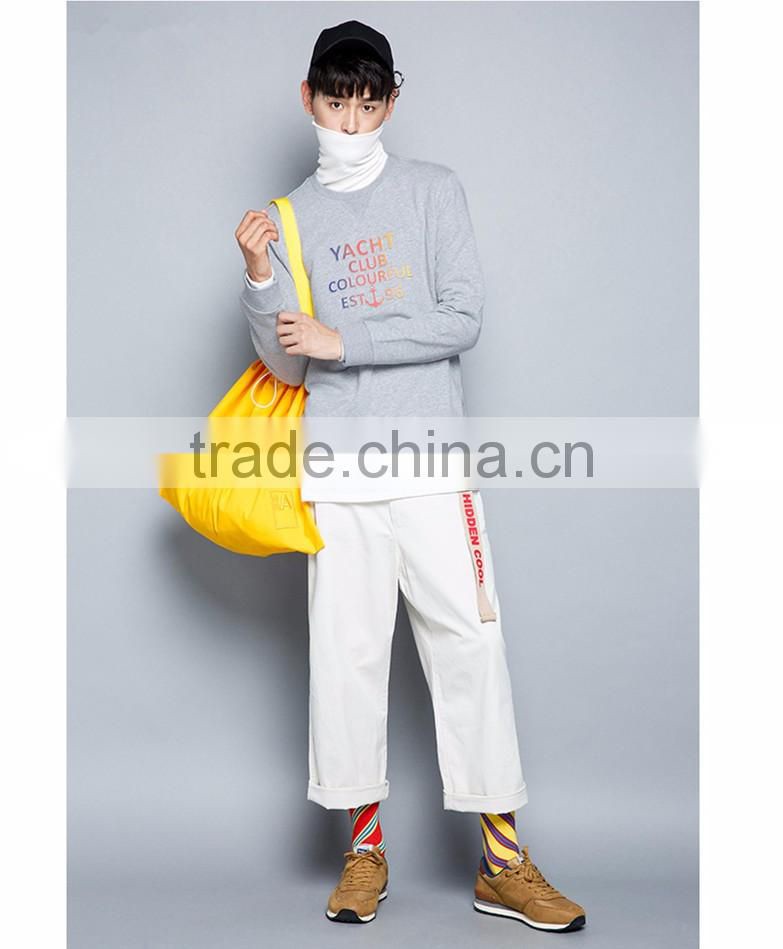 Men's Casual Pure Color Printed Long Sleeve Sweatshirts,Custom Cheap Fashion Crewneck Printed Sweatshirts for Men