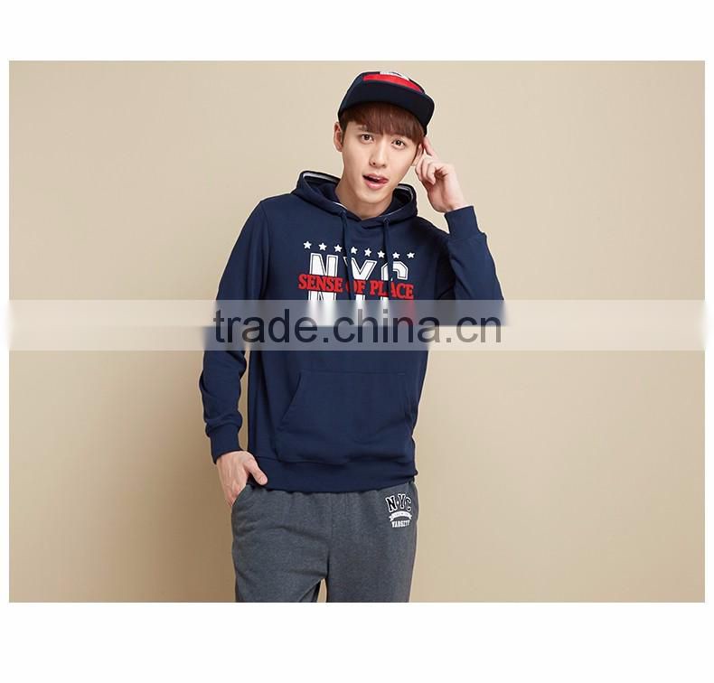 Wholesale Men's Casual Long Sleeve Printed Hoodies,Hot Sale Long Sleeve Pullover Printed Hoodies for Men