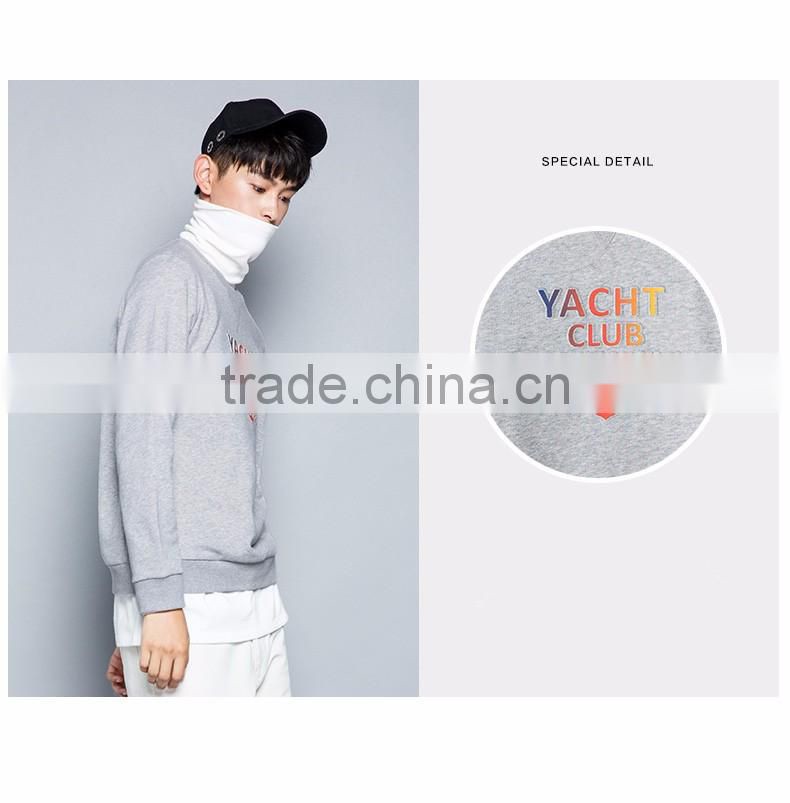 Men's Casual Pure Color Printed Long Sleeve Sweatshirts,Custom Cheap Fashion Crewneck Printed Sweatshirts for Men