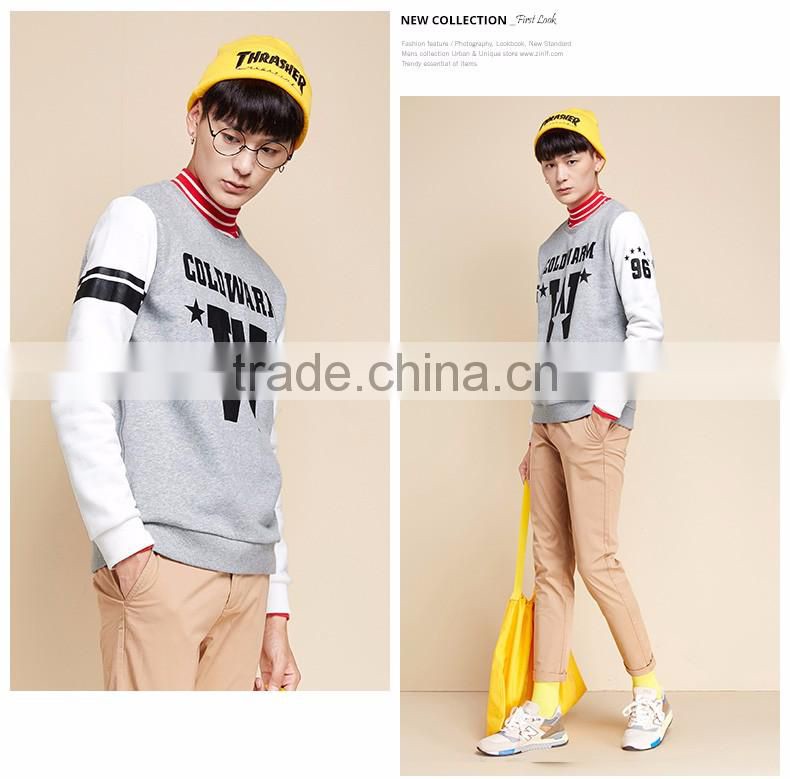 2016 Hot Sale Thick Fleece Pullover Sweatshirt/Jackets,New Long Sleeve Fleece Printed Sweatshirts for Men