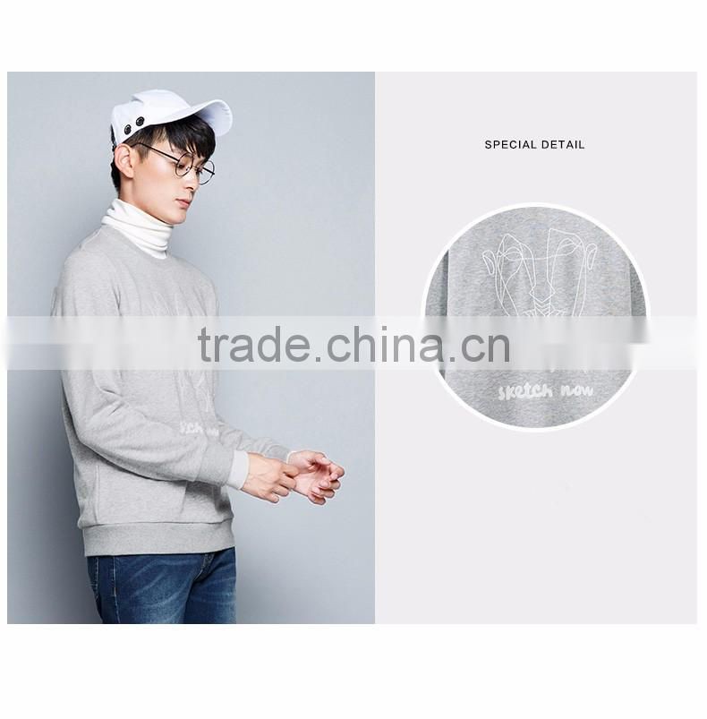 New Autumn Sweatshirts Men's Crewneck French Terry Printed Sweatshirts/Jackets,Hot Sale Long Sleeve Pullover Sweatshirts for Men