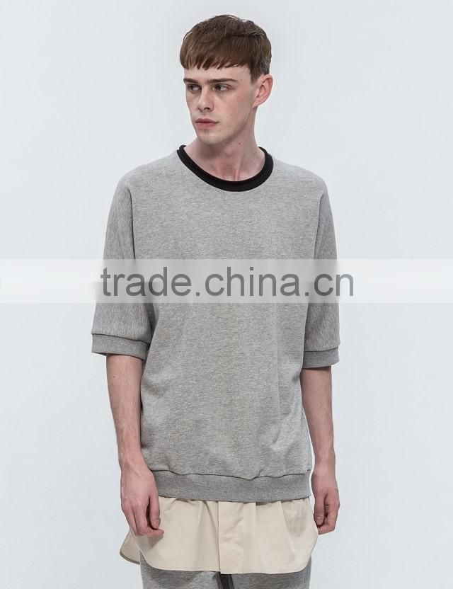 2017 wholesale factory price short sleeve sweatshirt white t shirt