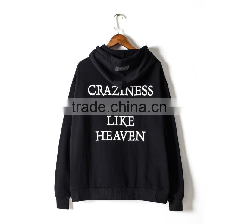 2017 design your own hoodie pullover sweatshirt embroidered black hoodie sweatshirt