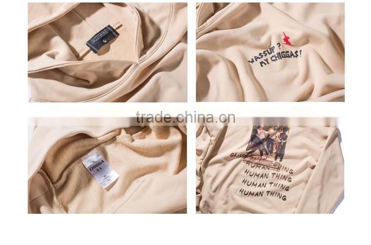 2017 fashion beige sweatshirt fleece fabric hoodies manufacturer hoodies women