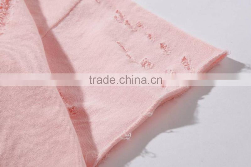 hip hop clothing distressed hoodie short sleeve sweatshirts